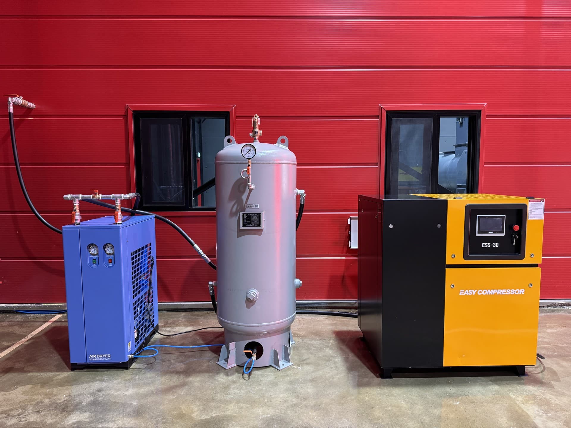 충북 음성 소방 현장의 30HP 콤프레셔