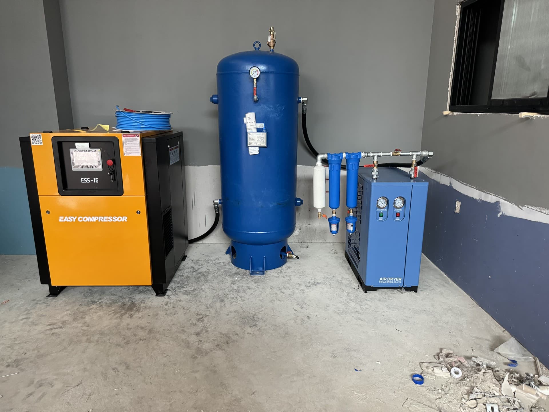 강진 식품 현장의 15HP 콤프레셔