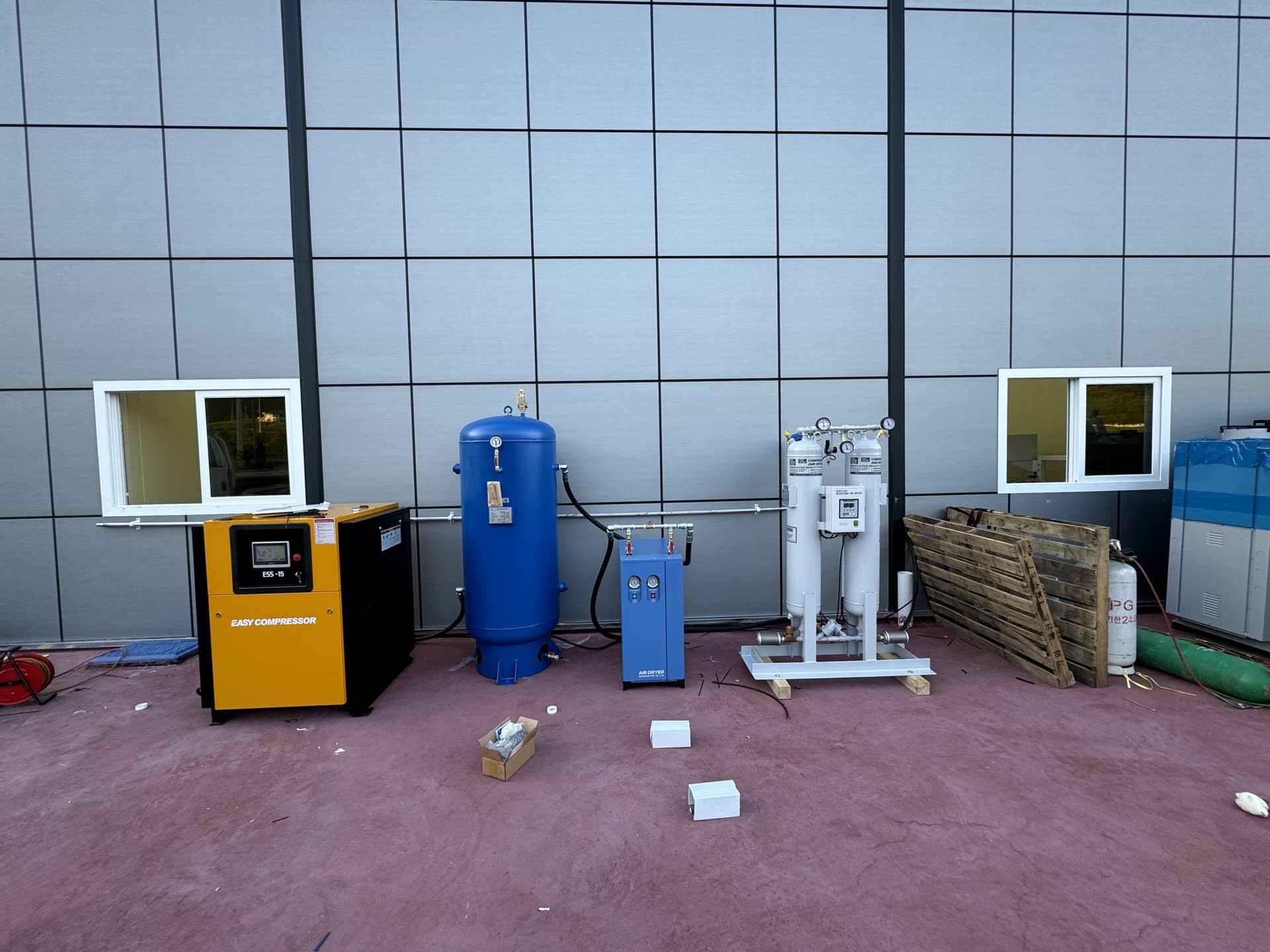 산청 식품 현장의 15HP 콤프레셔