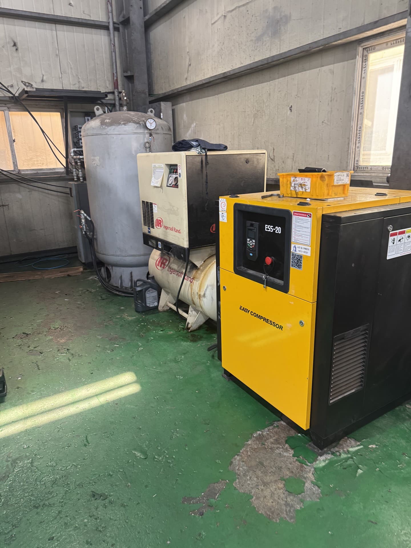 전북 완주 가공 현장의 20HP 콤프레셔
